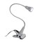 Mod Lighting and Decor LED Lighted Adjustable Gooseneck Clip Desk Lamp - 22.75" - Silver
